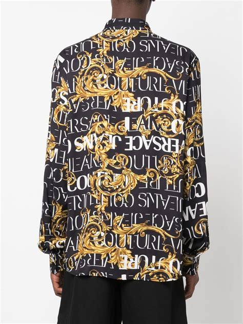 versace monogram shirt|Versace Jeans Couture monogram.